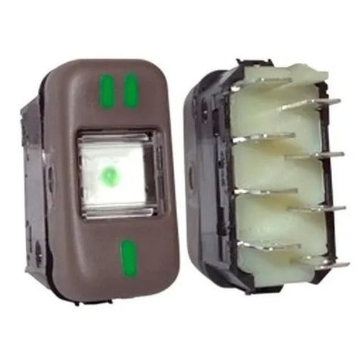 Tecla (Simples) - Marrom - 8 Pinos - 24V - 2 Posições - Sem Retorno - MB Atego 04 a 11 - Actros 08 a 12 - Accelo 03 a 11 - Axor 05 a 11 - O-500 01 a