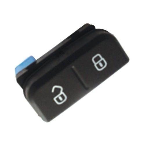 Tecla de Travamento das Portas (Trava/Destrava) - Tecla: Preta/Fundo: Azul - 4 Pinos - VW Up! GI 14 a 21 - Golf GVII 14 a 19
