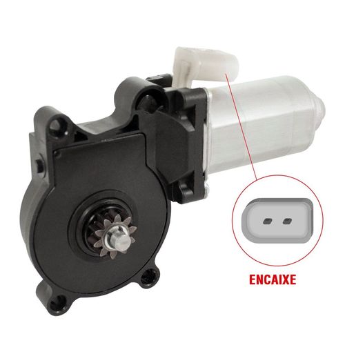 Motor da Máquina do Vidro e da Porta (Sistema Brapax) - Furo: Ø3,2 - 2 Pinos - 24V - 10 Dentes - Direita - MB Actros 10 a 12 - Atego após 01 - Axor 0