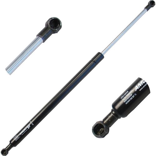 Amortecedor de Mola à Gás da Tampa Lateral do Motor - Comprimento: 450mm/Curso: 140mm/Carga: 55KGF - Diâmetro Pistão:8mm/Tubo:18mm - Conector: ATX04