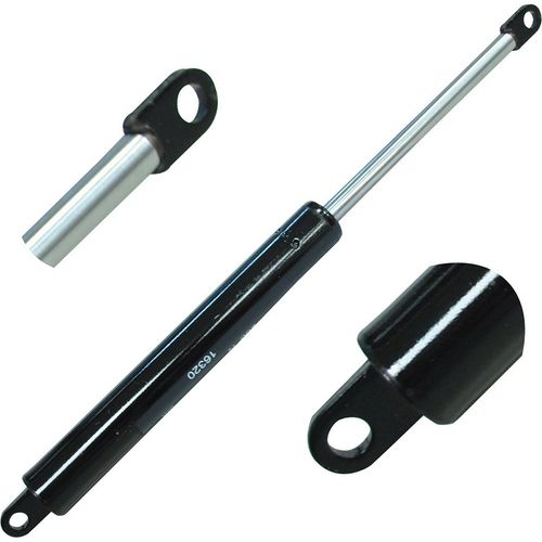 Amortecedor Mola a Gás do Banco - Comprimento: 265mm/Curso:100mm/Carga: 20KGF - Diâmetro Pistão: 8mm/Tubo: 18mm - Conector: AMX01 - Scania T/R/P-114