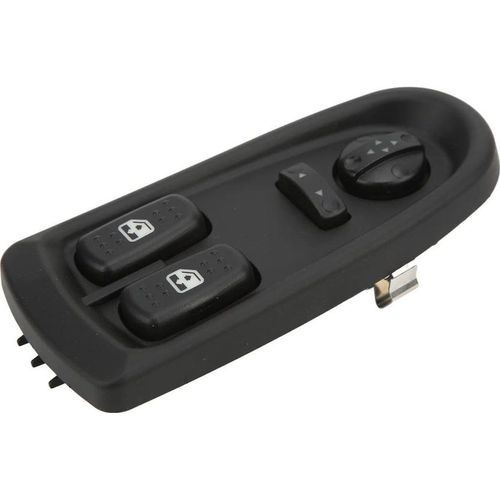 Teclas (Dupla) Aciona Vidro - Preta - Com Regulagem do Retrovisor e Moldura - Esquerdo - Iveco Daily Ecoline Euro 5 12 a 18 - Ônibus