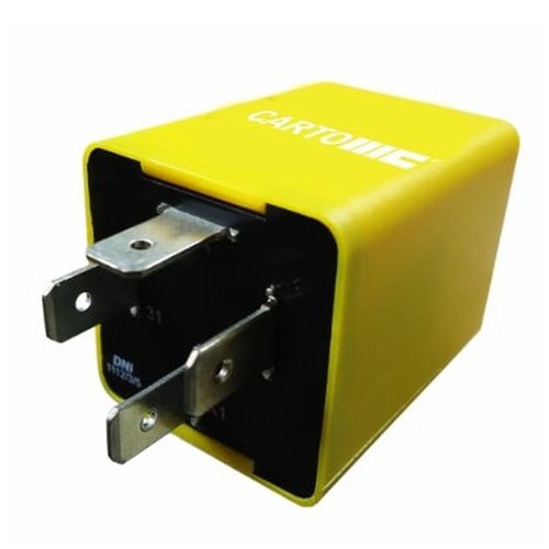 Relé do Pisca Alerta Para: Lanternas - Lâmpadas com LEDs Híbrido e Lâmpadas comuns - 4 Terminais: 31 - 49A - K1 - 49 - Potência: 120W - Tensão: 12V -