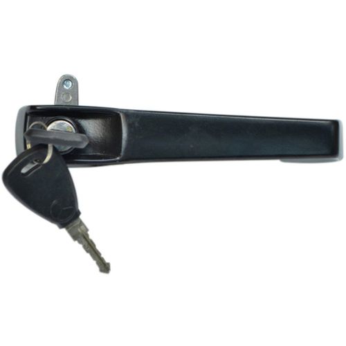 Maçaneta Externa da Porta - Preta - Alumínio - Com Chave - Direita/Esquerda - MB 608D 67 a 84 - Ônibus - Uso Geral