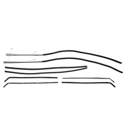 Jogo de Canaletas da porta Dianteira - Com Friso de alumínio e pestana - GM Caminhões 64 à 84  - Pick-Up 64 à 84  - Veraneio 64 à 84