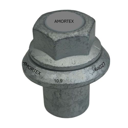 Porca Baixa de Roda de Alumínio Traseira C/Guia Longa Original M22x1,5 – Chave: 32 / Altura Anel Oscilante: 27 mm/Compr. Total: 62 mm/Diâmetro Guia E