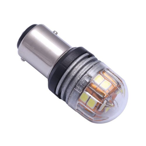 Lâmpada Led Miniatura: BA15S PY21W 15-SMD/2835 3W 380LM - Âmber - 2 Peças - Uso Geral