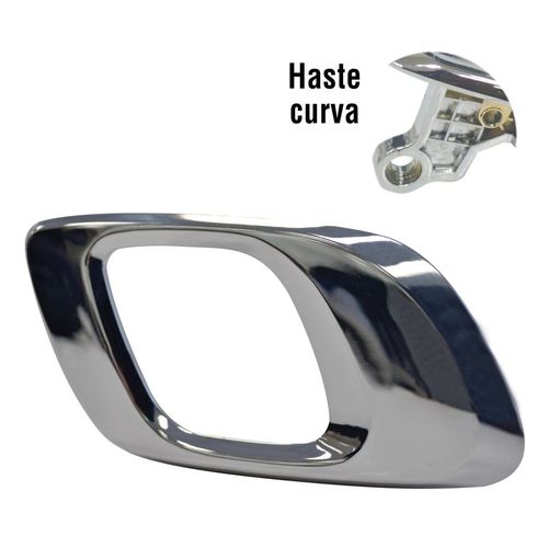 Maçaneta Interna da Porta Dianteira/Traseira - Cromada - Haste Curva - Direita - Renault Kwid GI após 17