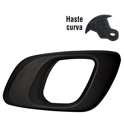 Maçaneta Interna da Porta Dianteira/Traseira - Preta - Haste Curva - Esquerda - Renault Kwid GI após 17