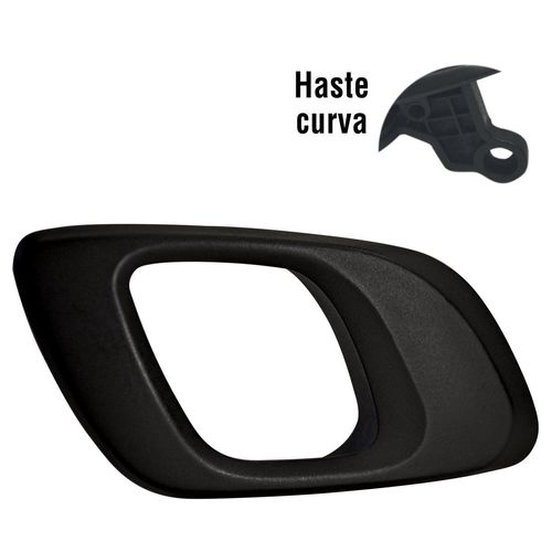 Maçaneta Interna da Porta Dianteira/Traseira - Preta - Haste Curva - Direita - Renault Kwid GI após 17