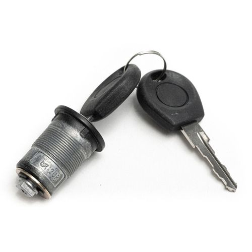 Cilindro da Tampa do Porta-Malas - Preto - Com Chave - Giro à Esquerda - Sem Porca/Calço - VW Gol GI 80 a 94 - Passat 81 a 88 - Voyage GI 81 a 95