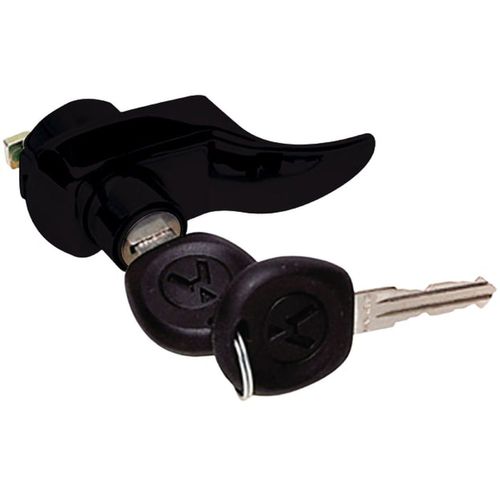 Maçaneta Ext. da Tampa do Motor - C/Chave - Preto Fosco - Metal - Volkswagen Brasilia 73 a 81 - TL 70 a 76