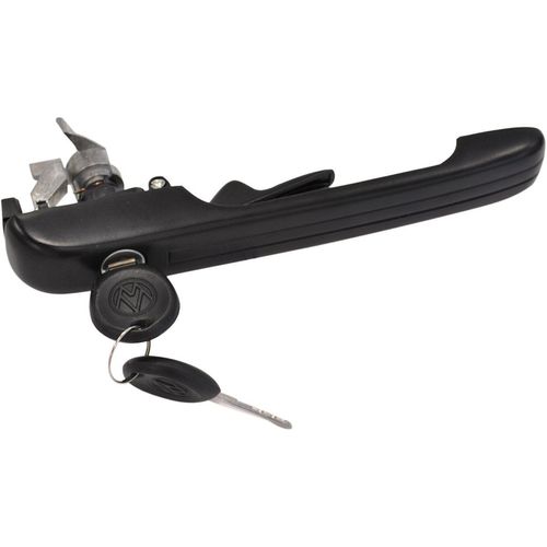 Maçaneta Ext. da pta. Diant. - C/Chave - Friso Preto - Metal - Esq. - VW Quantum GII 91 à 98  - Santana GII 91 à 98