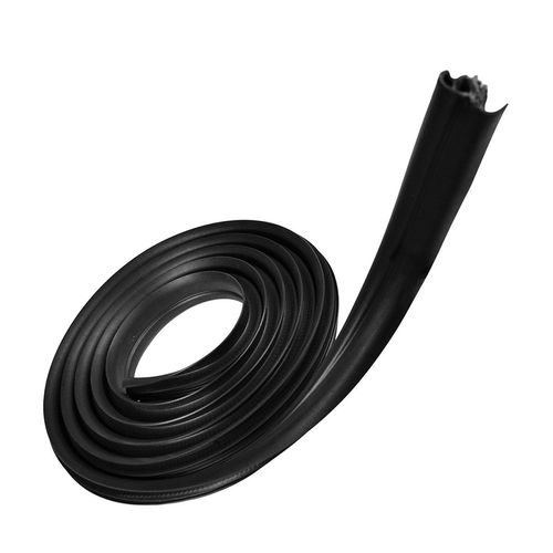 Borracha da Porta Dianteira/Traseira (Premium) - Preta - Com Aba Lisa - 2 Bulbo - Comprimento: 4 Mts. - VW / GM