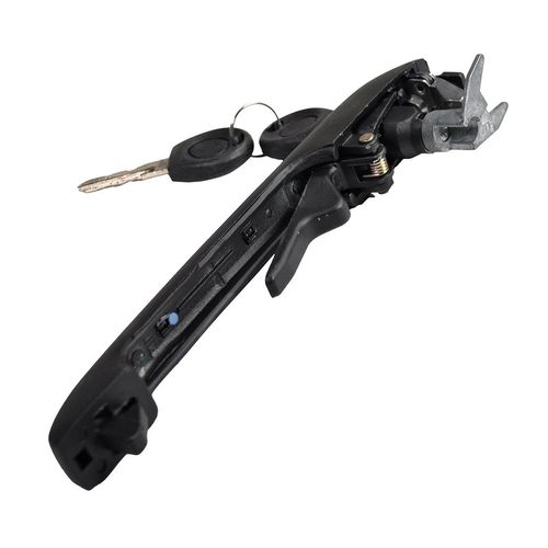 Maçaneta Externa da Porta Dianteira - Com Chave - Metal/Zamac - Friso Preto - Esquerda - VW Gol GI 80 a 96 - Saveiro GI 82 a 86