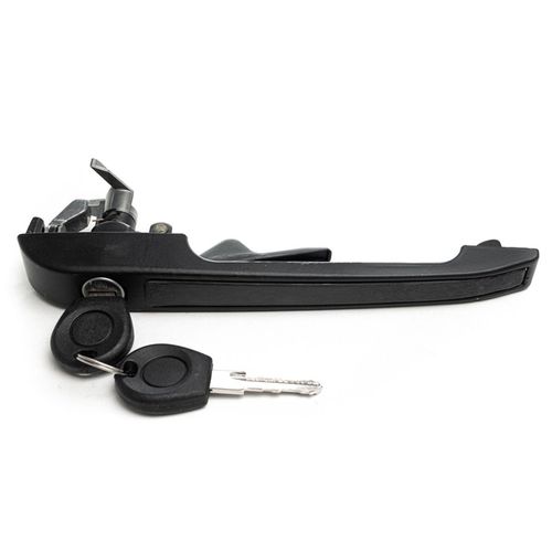 Maçaneta Externa da Porta Dianteira - Com Chave - Metal/Zamac - Friso Preto - Esquerda - VW Gol GI 87 a 95 - Saveiro GI 87 a 97
