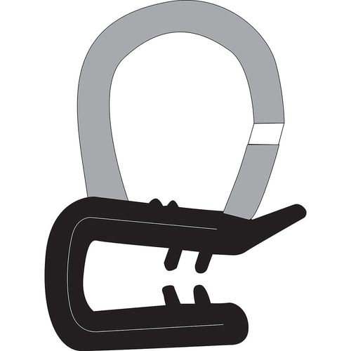 Borracha da Porta Lateral Corrediça - Alta - S/Aba - 1 Bulbo - 4,83mts - Fiat Uno 84 a 04 - Ford Escort 83 a 90