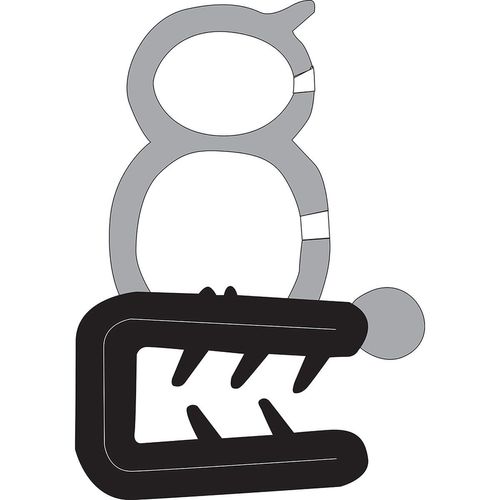 Borracha da porta - S/aba - Tribulbo - Rolo de 25mts - Volkswagen Gol 88 a 94 - Apollo 90 a 92