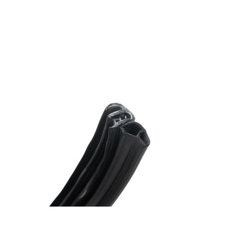 Borracha da Porta Dianteira/Traseira (MultiUso) - Com Aba Lisa Preta - 2 Bulbo - 4 Metros - VW / GM / FORD / FIAT